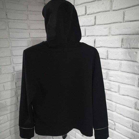 Cleo Petites Ladies Size Medium Black with Pink Accents Full Zip Hoodie - Picture 3 of 10